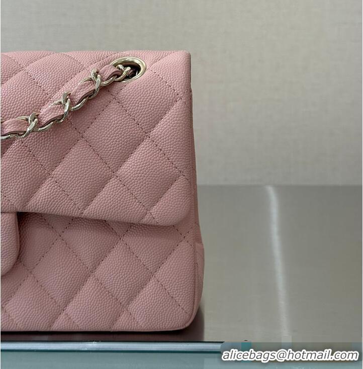 Fashion Discount Chanel Classic Flap Bag Caviar Leather AP4176 Soft Pink/Silver 2026