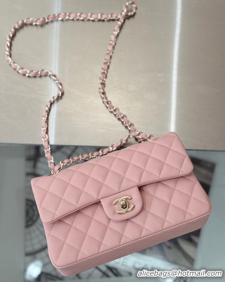 Fashion Discount Chanel Classic Flap Bag Caviar Leather AP4176 Soft Pink/Silver 2026