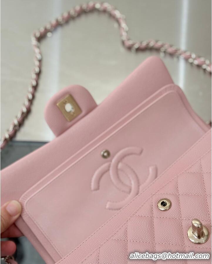 Fashion Discount Chanel Classic Flap Bag Caviar Leather AP4176 Soft Pink/Silver 2026
