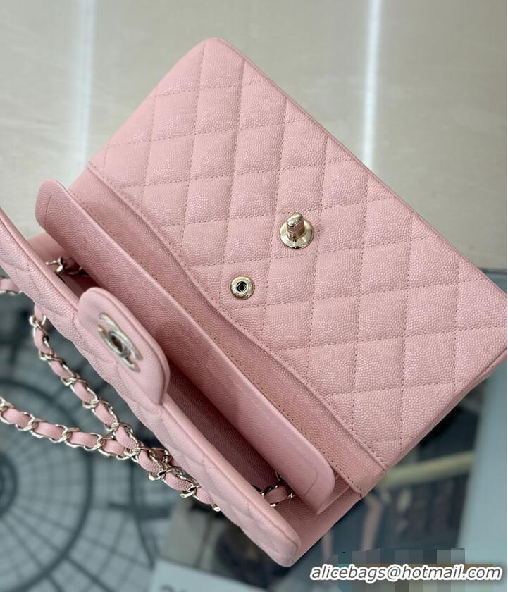 Fashion Discount Chanel Classic Flap Bag Caviar Leather AP4176 Soft Pink/Silver 2026