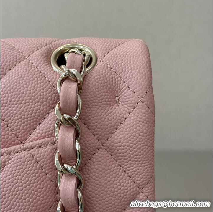 Fashion Discount Chanel Classic Flap Bag Caviar Leather AP4176 Soft Pink/Silver 2026