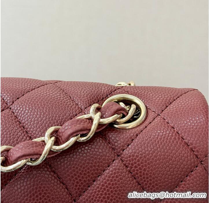 Top Quality Chanel Classic Flap Bag Caviar Leather AP4176 Burgundy/Gold 2026