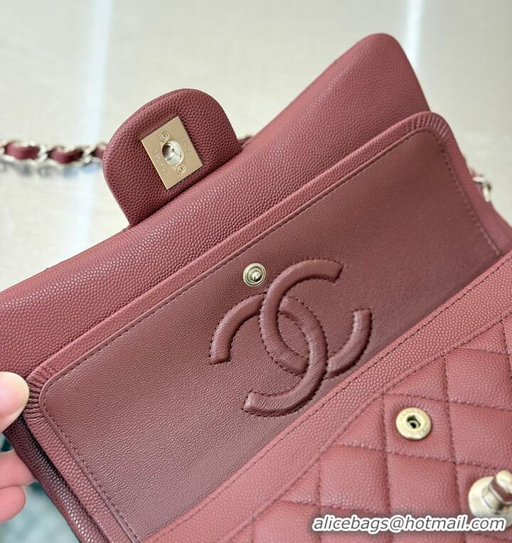 Top Quality Chanel Classic Flap Bag Caviar Leather AP4176 Burgundy/Gold 2026
