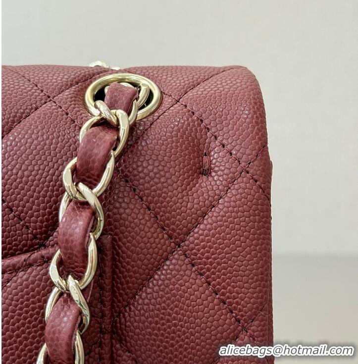 Top Quality Chanel Classic Flap Bag Caviar Leather AP4176 Burgundy/Gold 2026