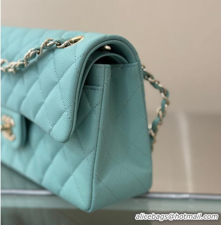 Best Price Chanel Classic Flap Bag Caviar Leather AP4176 Tiffany Blue/Gold 2026