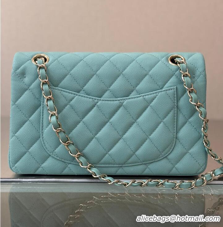 Best Price Chanel Classic Flap Bag Caviar Leather AP4176 Tiffany Blue/Gold 2026