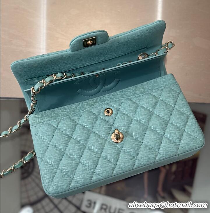 Best Price Chanel Classic Flap Bag Caviar Leather AP4176 Tiffany Blue/Gold 2026