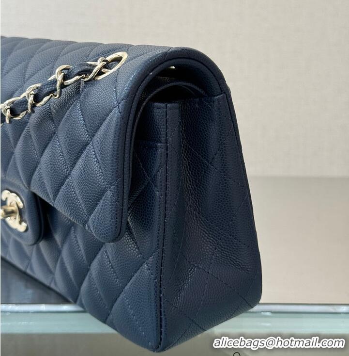 Luxury Cheap Chanel Classic Flap Bag Caviar Leather AP4176 Navy Blue/Gold 2026