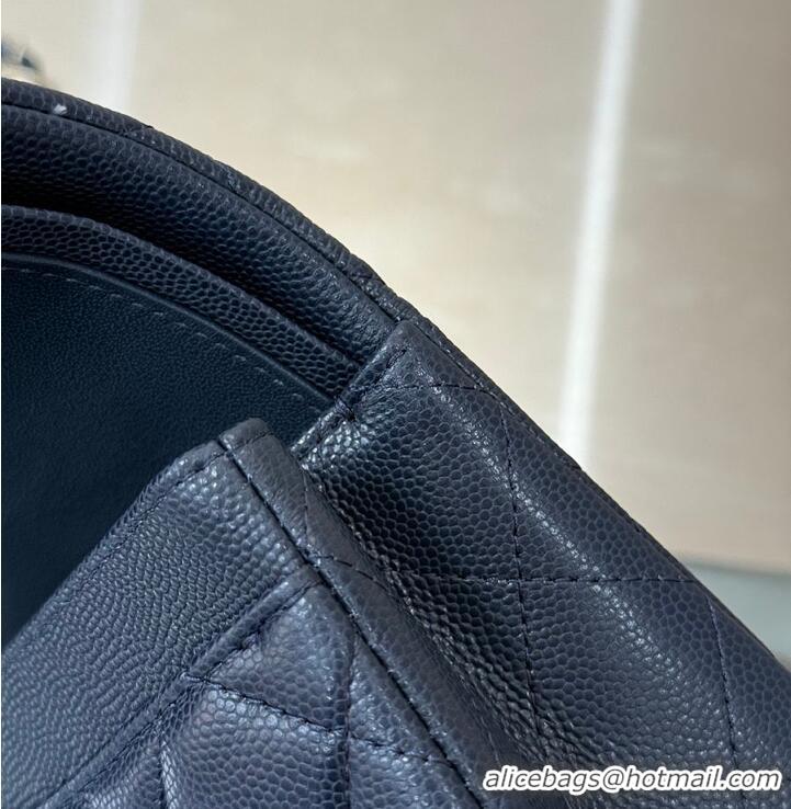 Luxury Cheap Chanel Classic Flap Bag Caviar Leather AP4176 Navy Blue/Gold 2026