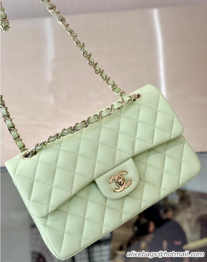 Grade Quality Chanel Classic Flap Bag Caviar Leather AP4176 Mint Green 2026