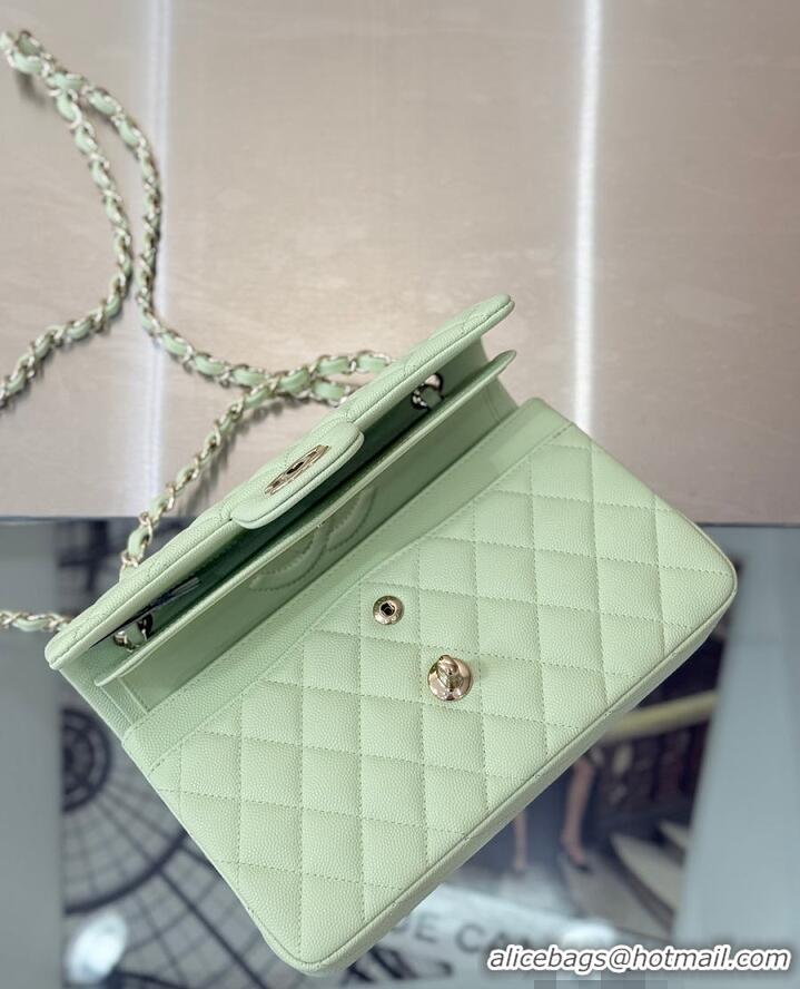 Grade Quality Chanel Classic Flap Bag Caviar Leather AP4176 Mint Green 2026