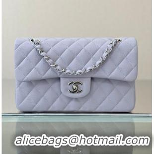 Top Grade Chanel Classic Flap Bag Caviar Leather AP4176 Lilac/Silver 2026