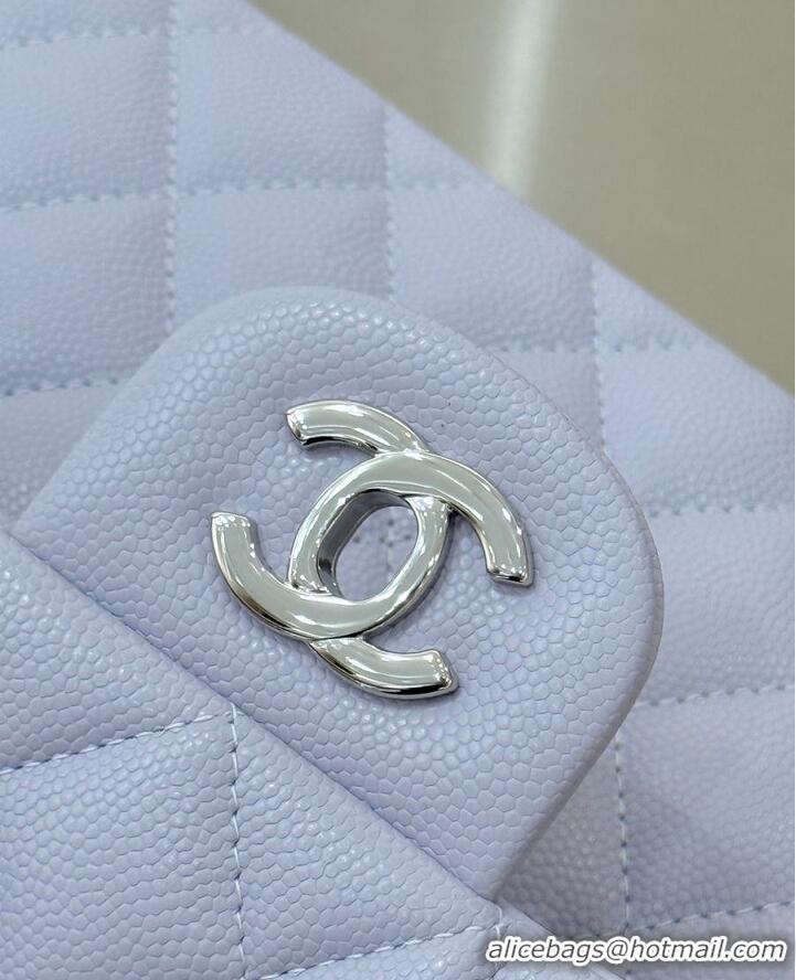 Top Grade Chanel Classic Flap Bag Caviar Leather AP4176 Lilac/Silver 2026