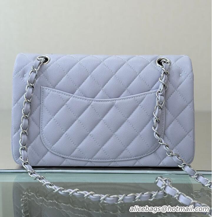 Top Grade Chanel Classic Flap Bag Caviar Leather AP4176 Lilac/Silver 2026