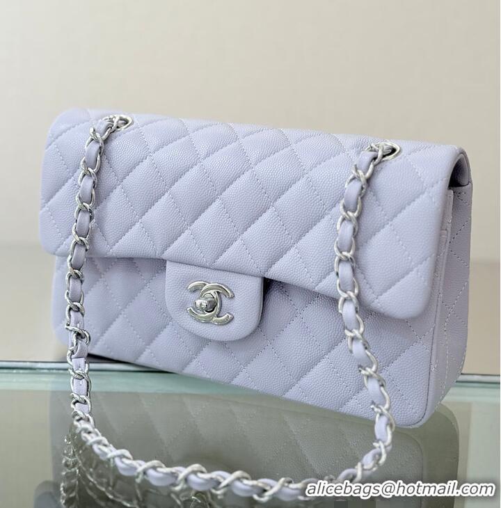 Top Grade Chanel Classic Flap Bag Caviar Leather AP4176 Lilac/Silver 2026