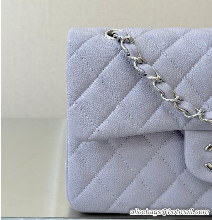 Top Grade Chanel Classic Flap Bag Caviar Leather AP4176 Lilac/Silver 2026