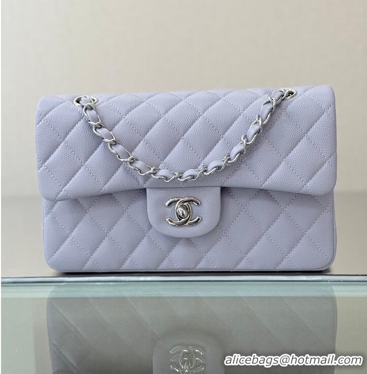 Top Grade Chanel Classic Flap Bag Caviar Leather AP4176 Lilac/Silver 2026