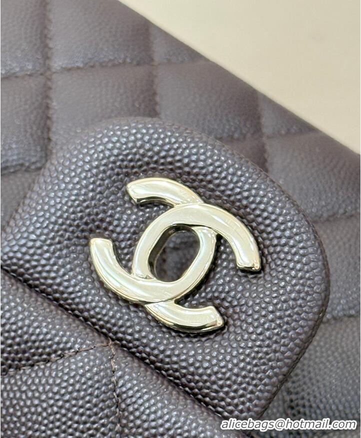 Good Discount Chanel Classic Flap Bag Caviar Leather AP4176 Dark Brown/Silver 2026