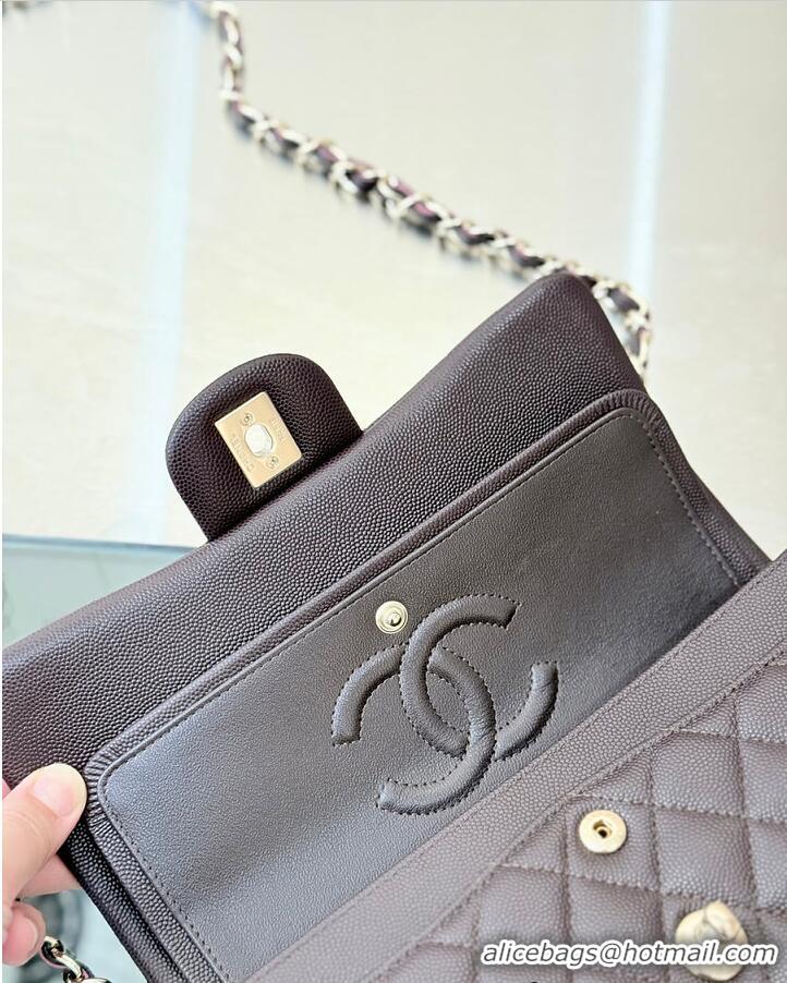 Good Discount Chanel Classic Flap Bag Caviar Leather AP4176 Dark Brown/Silver 2026