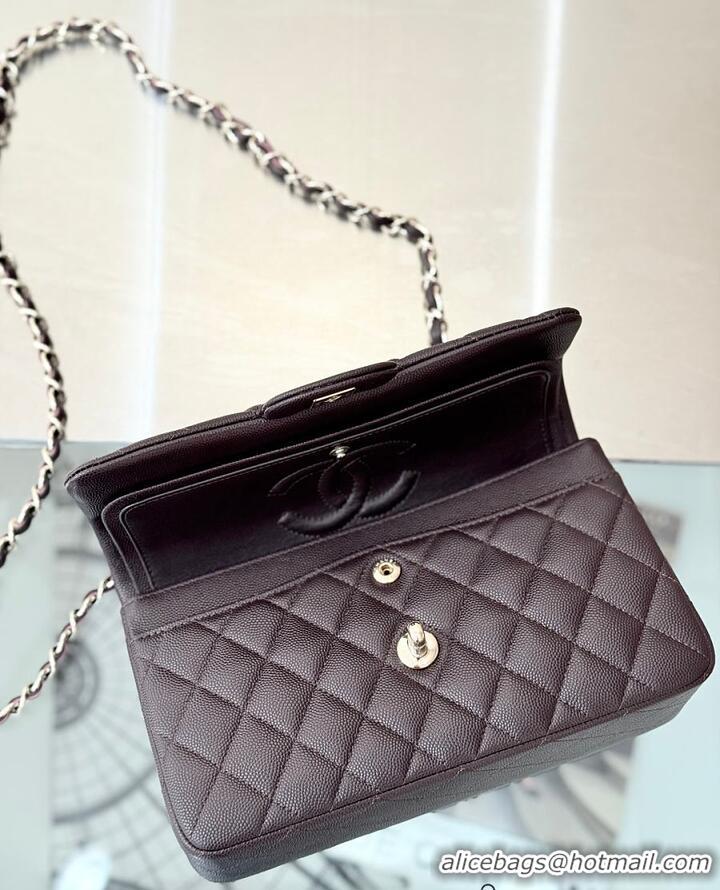 Good Discount Chanel Classic Flap Bag Caviar Leather AP4176 Dark Brown/Silver 2026