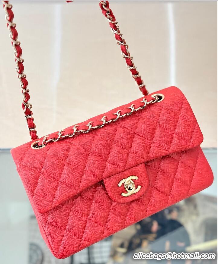 Buy Promotional Chanel Classic Flap Bag Caviar Leather AP4176 Red 2026