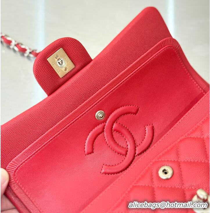 Buy Promotional Chanel Classic Flap Bag Caviar Leather AP4176 Red 2026