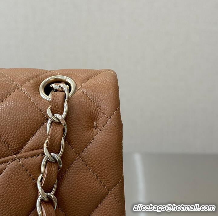 Pretty Style Chanel Classic Flap Bag Caviar Leather AP4176 Dark Beige/Gold 2026