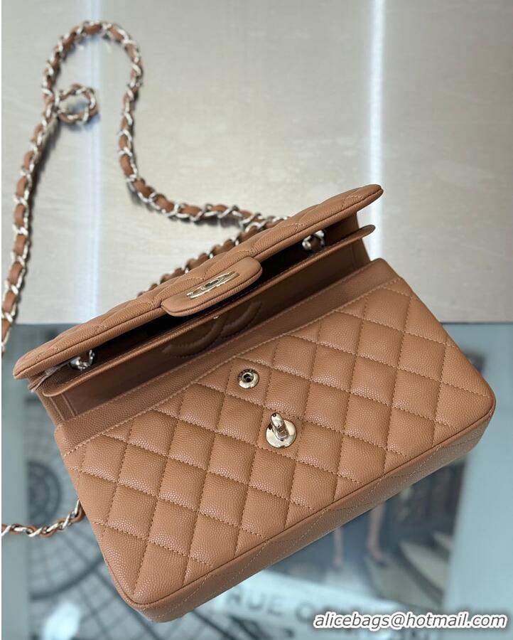 Pretty Style Chanel Classic Flap Bag Caviar Leather AP4176 Dark Beige/Gold 2026