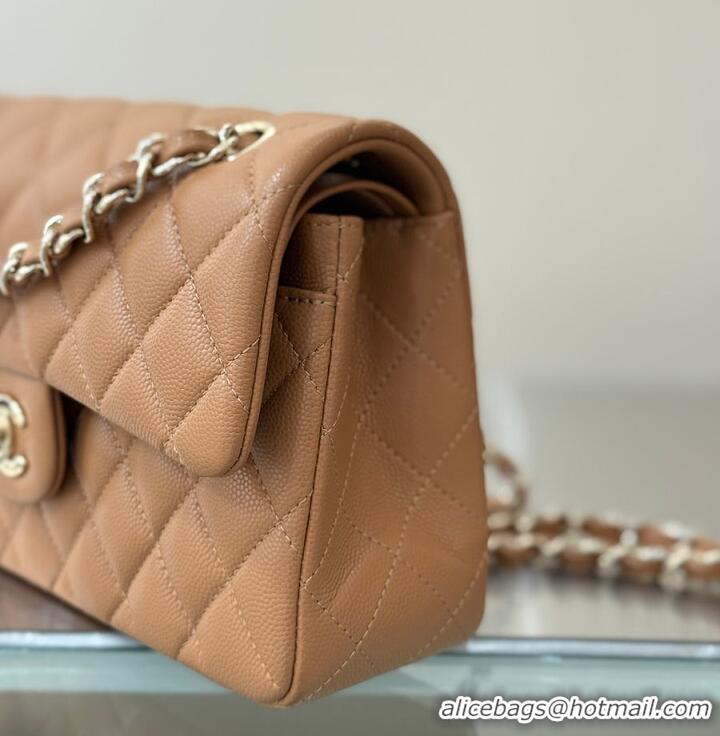 Pretty Style Chanel Classic Flap Bag Caviar Leather AP4176 Dark Beige/Gold 2026