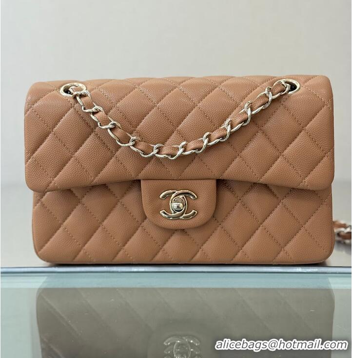 Pretty Style Chanel Classic Flap Bag Caviar Leather AP4176 Dark Beige/Gold 2026