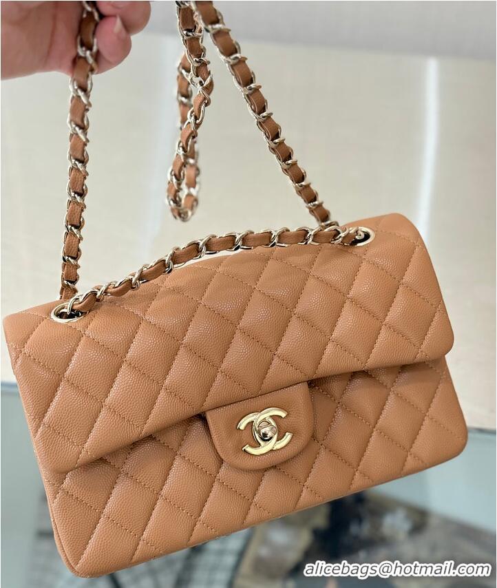 Pretty Style Chanel Classic Flap Bag Caviar Leather AP4176 Dark Beige/Gold 2026