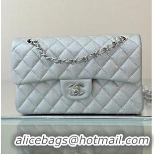 Grade Design Chanel Classic Flap Bag Caviar Leather AP4176 Metallic Silver 2026