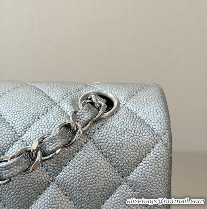 Grade Design Chanel Classic Flap Bag Caviar Leather AP4176 Metallic Silver 2026