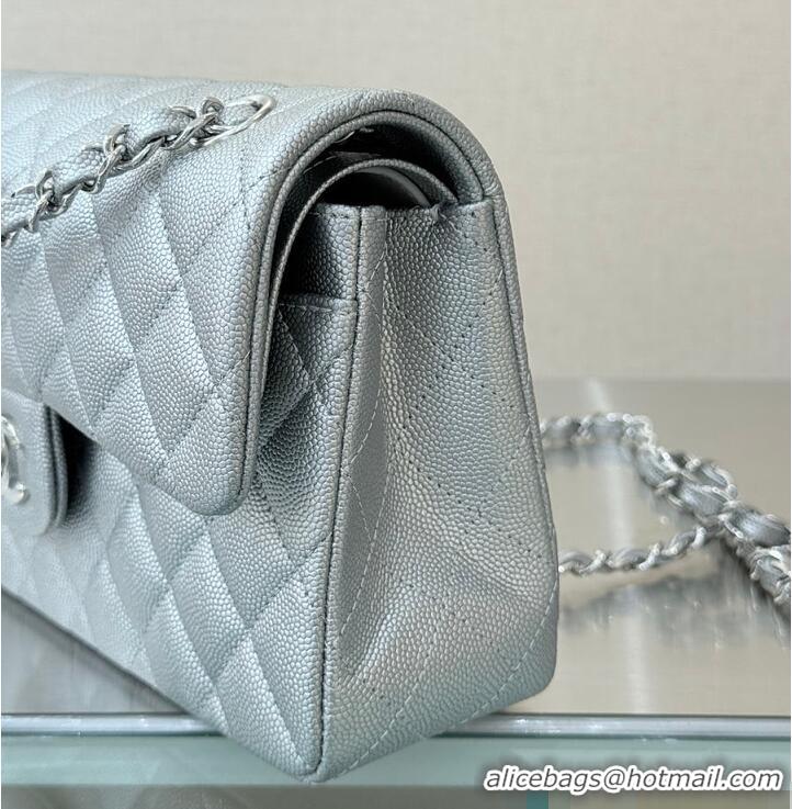 Grade Design Chanel Classic Flap Bag Caviar Leather AP4176 Metallic Silver 2026