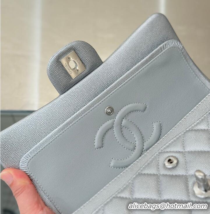 Grade Design Chanel Classic Flap Bag Caviar Leather AP4176 Metallic Silver 2026
