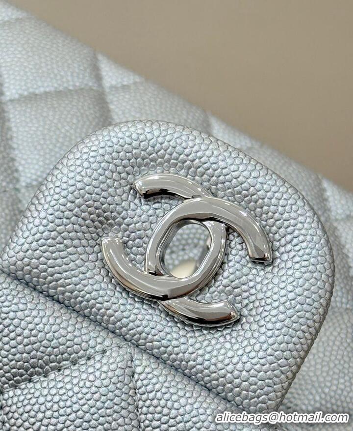 Grade Design Chanel Classic Flap Bag Caviar Leather AP4176 Metallic Silver 2026