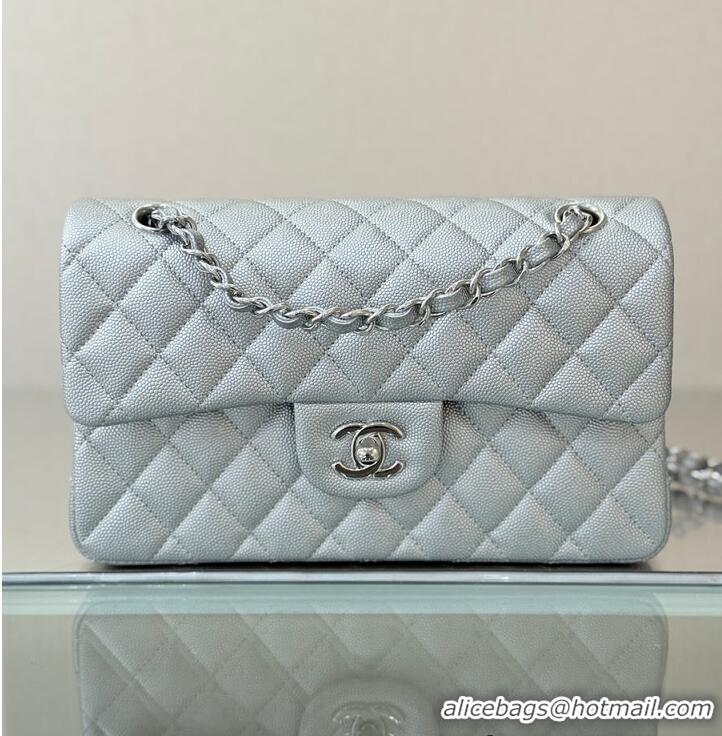 Grade Design Chanel Classic Flap Bag Caviar Leather AP4176 Metallic Silver 2026