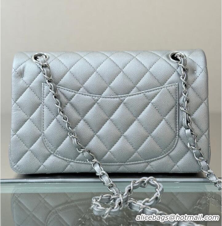 Grade Design Chanel Classic Flap Bag Caviar Leather AP4176 Metallic Silver 2026