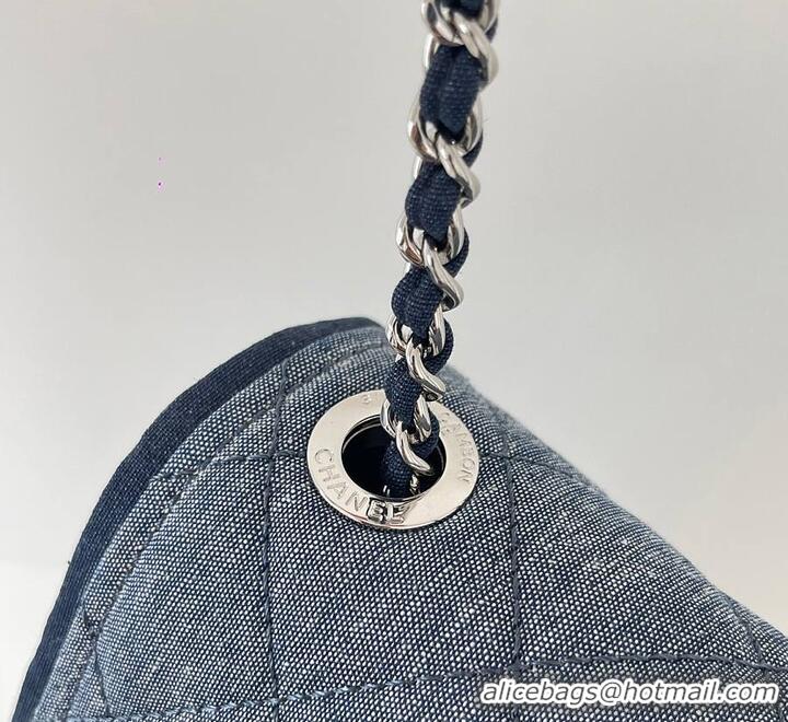 New Cheap Chanel Quilted Mini Medallion Graphic Hardware AS5195 Denim Blue Silver 2026
