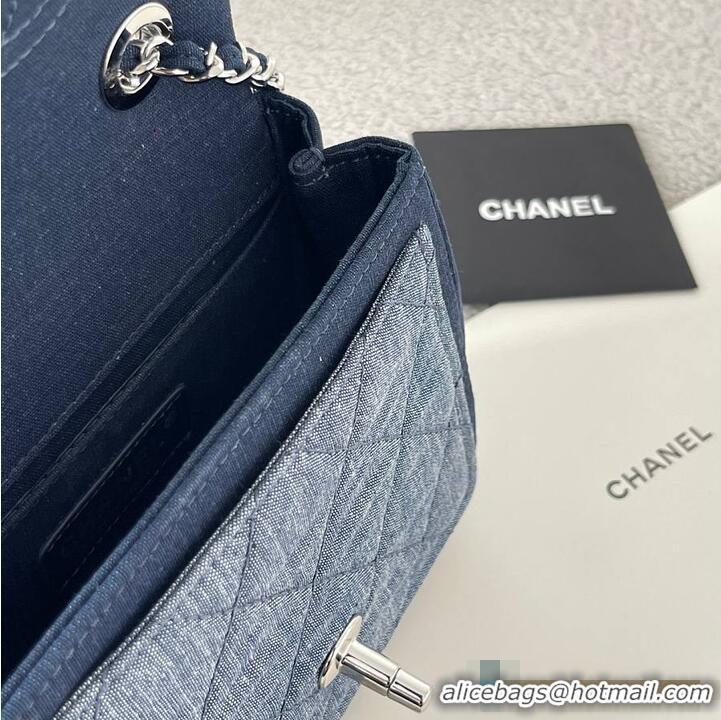 New Cheap Chanel Quilted Mini Medallion Graphic Hardware AS5195 Denim Blue Silver 2026