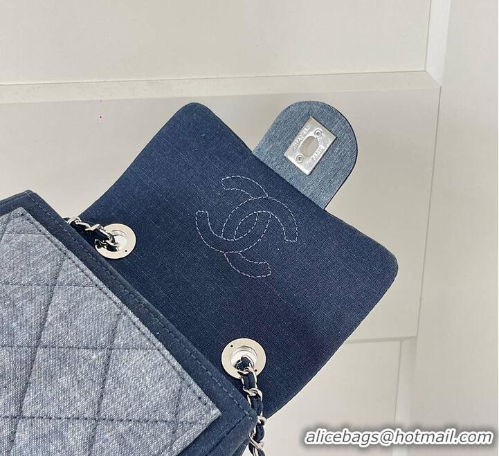 New Cheap Chanel Quilted Mini Medallion Graphic Hardware AS5195 Denim Blue Silver 2026
