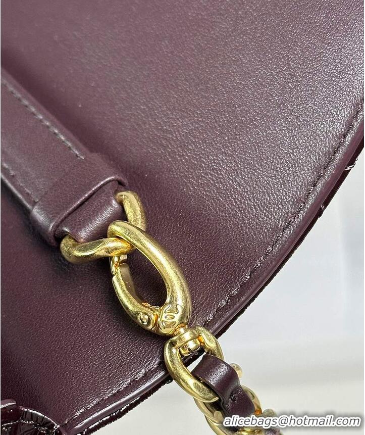Market Sells Chanel Medium flap bag Glossy Lambskin & Gold Plated Metal AS5196 Dark Brown 2026