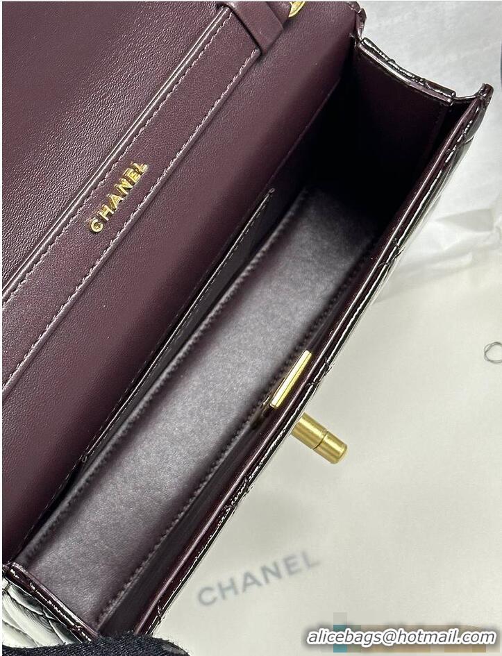 Market Sells Chanel Mini Flap Bag Glossy Lambskin & Gold Plated Metal AS5197 Dark Brown 2026
