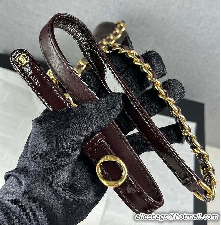Market Sells Chanel Mini Flap Bag Glossy Lambskin & Gold Plated Metal AS5197 Dark Brown 2026