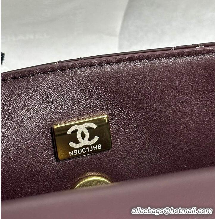 Market Sells Chanel Mini Flap Bag Glossy Lambskin & Gold Plated Metal AS5197 Dark Brown 2026