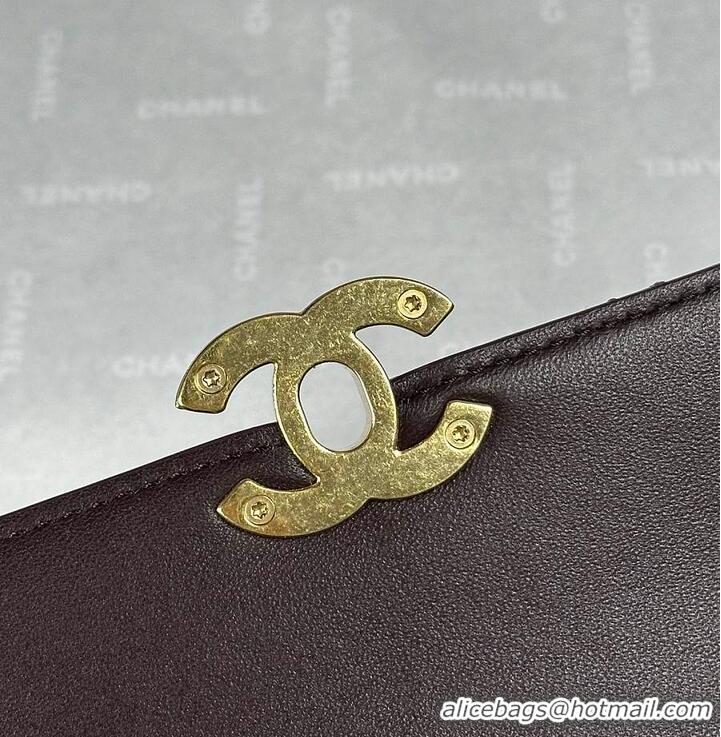 Market Sells Chanel Mini Flap Bag Glossy Lambskin & Gold Plated Metal AS5197 Dark Brown 2026