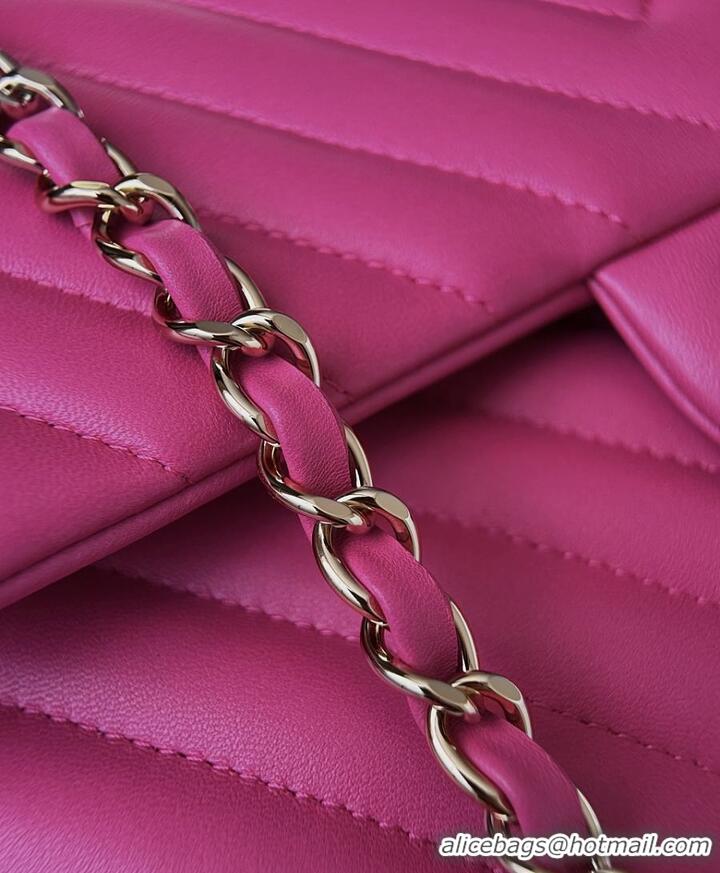 Market Sells Chanel Medium Chevron Coco Handle Bag AS5199 Rose Red 2026