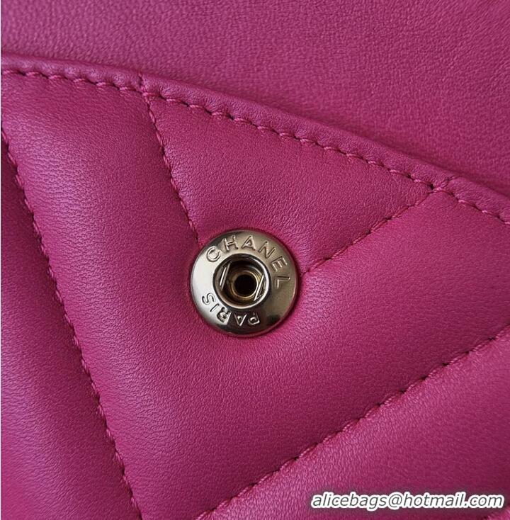 Market Sells Chanel Medium Chevron Coco Handle Bag AS5199 Rose Red 2026