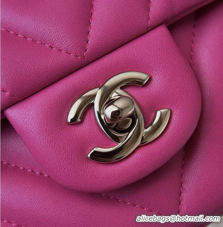 Market Sells Chanel Medium Chevron Coco Handle Bag AS5199 Rose Red 2026