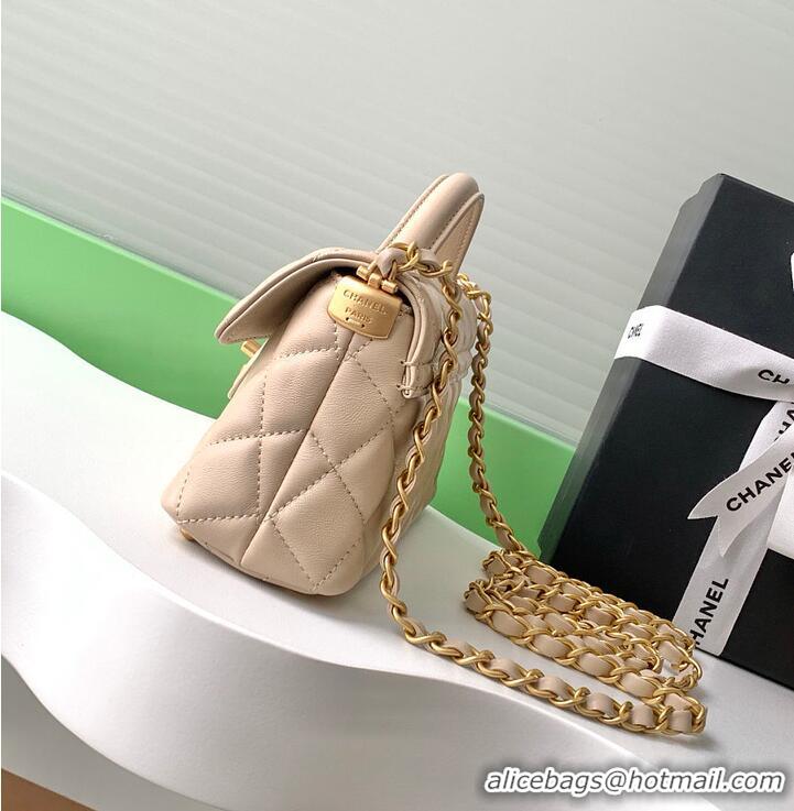 Promotional Chanel Mini Kelly Flap Bag With Top Handle Lambskin AS4299 Light Beige 2026